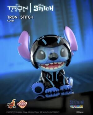 Disney x Cosbi Stitch Mania Series: Tron Ares Blue Battle Suit Seated Mini Fig